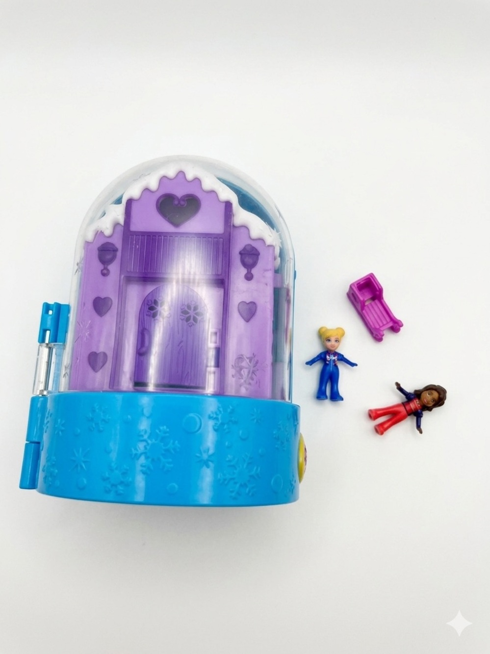 Purple & Blue Mini Doll Playset with Two Figurines